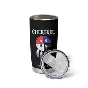 Cherokee Tumbler Cup Native American Tribes Medicine Wheel Dreamcatcher Spirit Animal Paws TS11 Print Your Wear