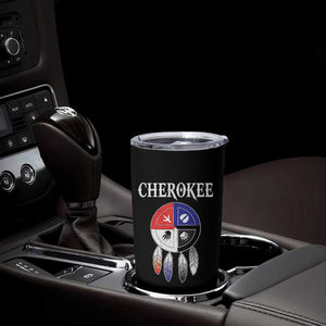 Cherokee Tumbler Cup Native American Tribes Medicine Wheel Dreamcatcher Spirit Animal Paws TS11 Print Your Wear