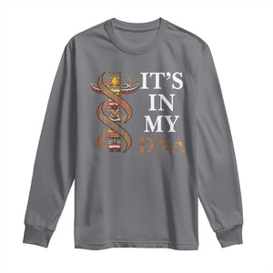 Native American Long Sleeve Shirt It's In My DNA Totem Indigenous USA TS11 Charcoal Print Your Wear