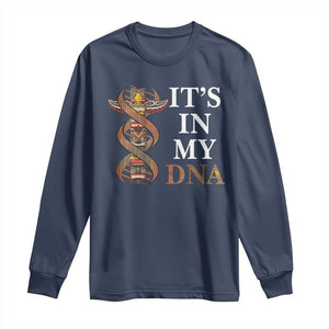 Native American Long Sleeve Shirt It's In My DNA Totem Indigenous USA TS11 Navy Print Your Wear