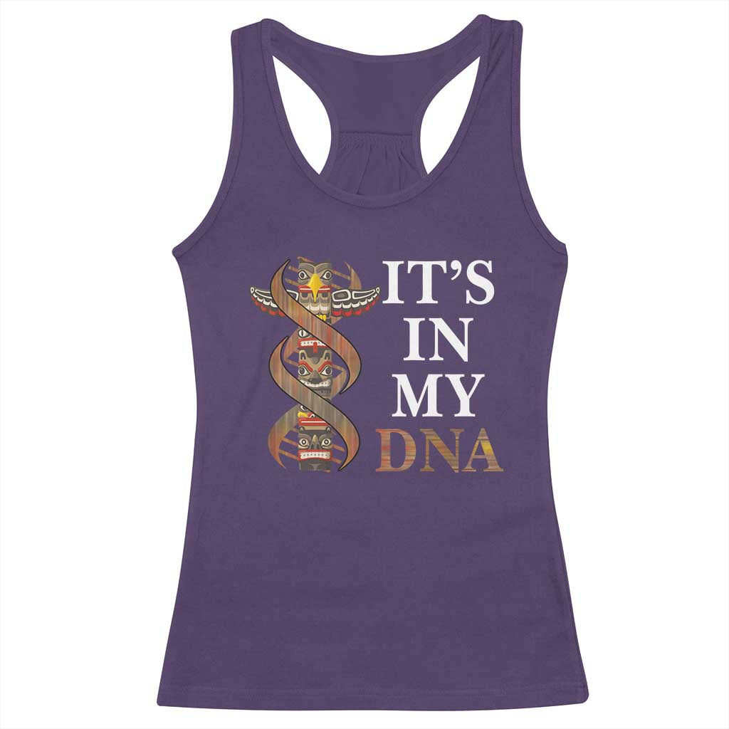 Native American Racerback Tank Top It's In My DNA Totem Indigenous USA TS11 Purple Print Your Wear