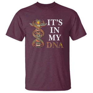 Native American T Shirt It's In My DNA Totem Indigenous USA TS11 Maroon Print Your Wear