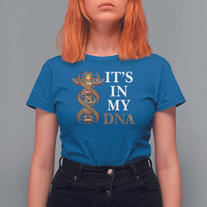 Native American T Shirt For Women It's In My DNA Totem Indigenous USA TS11 Royal Blue Print Your Wear