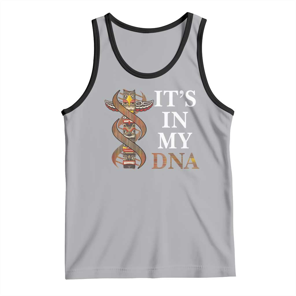 Native American Tank Top It's In My DNA Totem Indigenous USA TS11 Athletic Heather Black Print Your Wear