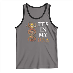 Native American Tank Top It's In My DNA Totem Indigenous USA TS11 Deep Heather Black Print Your Wear