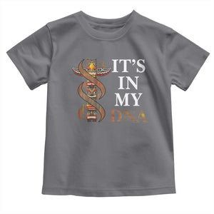 Native American Toddler T Shirt It's In My DNA Totem Indigenous USA TS11 Charcoal Print Your Wear