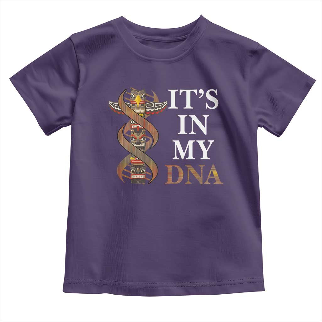 Native American Toddler T Shirt It's In My DNA Totem Indigenous USA TS11 Purple Print Your Wear
