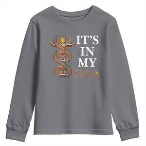 Native American Youth Sweatshirt It's In My DNA Totem Indigenous USA TS11 Charcoal Print Your Wear