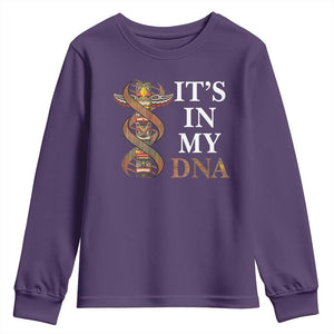 Native American Youth Sweatshirt It's In My DNA Totem Indigenous USA TS11 Purple Print Your Wear