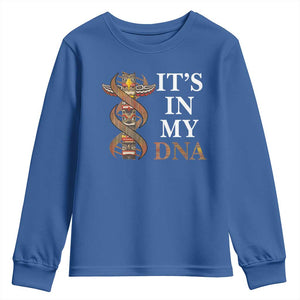 Native American Youth Sweatshirt It's In My DNA Totem Indigenous USA TS11 Royal Blue Print Your Wear