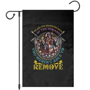 Native American Garden Flag We Are The Grandchildren Of The Indians Indigenous Warrior TS11 Black Print Your Wear