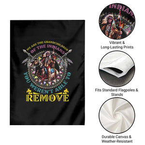Native American Garden Flag We Are The Grandchildren Of The Indians Indigenous Warrior TS11 Print Your Wear