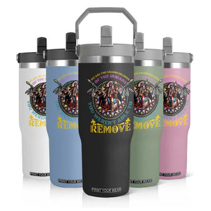 Native American Flip Straw Tumbler We Are The Grandchildren Of The Indians Indigenous Warrior TS11 Print Your Wear