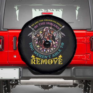 Native American Spare Tire Cover We Are The Grandchildren Of The Indians Indigenous Warrior TS11 Black Print Your Wear