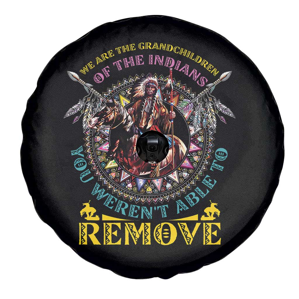 Native American Spare Tire Cover We Are The Grandchildren Of The Indians Indigenous Warrior TS11 Print Your Wear