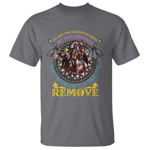 Native American T Shirt We Are The Grandchildren Of The Indians Indigenous Warrior TS11 Charcoal Print Your Wear