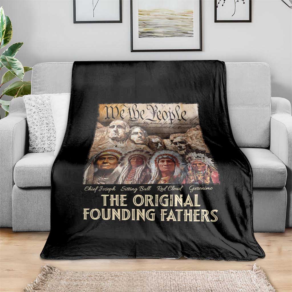 Native American Throw Blanket The Original Founding Fathers We The People Indian Tribe Chief TS11 Print Your Wear