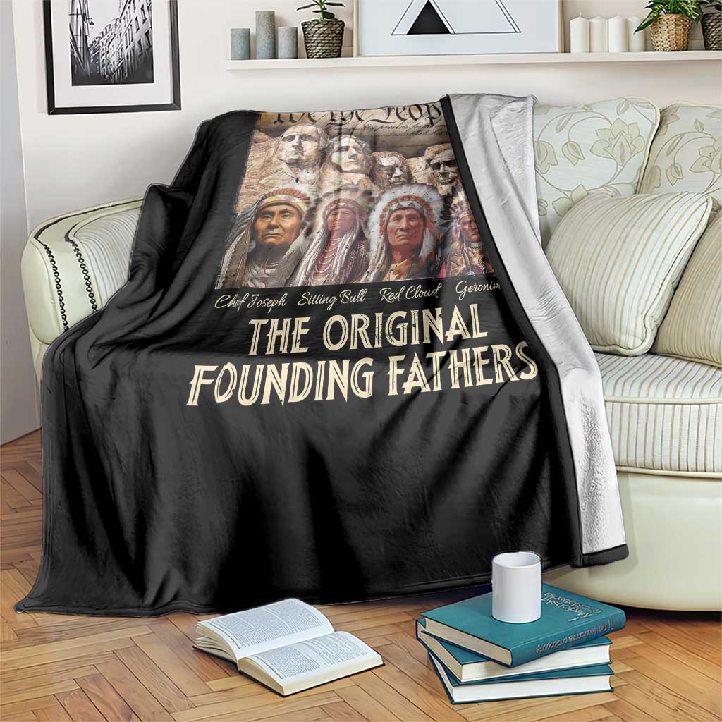Native American Throw Blanket The Original Founding Fathers We The People Indian Tribe Chief TS11 Print Your Wear