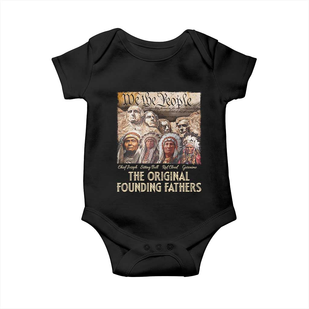 Native American Baby Onesie The Original Founding Fathers We The People Indian Tribe Chief TS11 Black Print Your Wear