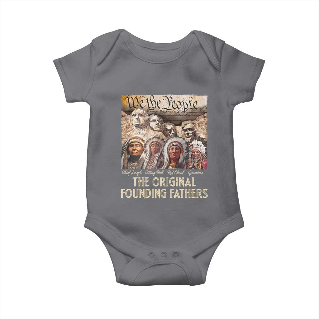 Native American Baby Onesie The Original Founding Fathers We The People Indian Tribe Chief TS11 Charcoal Print Your Wear