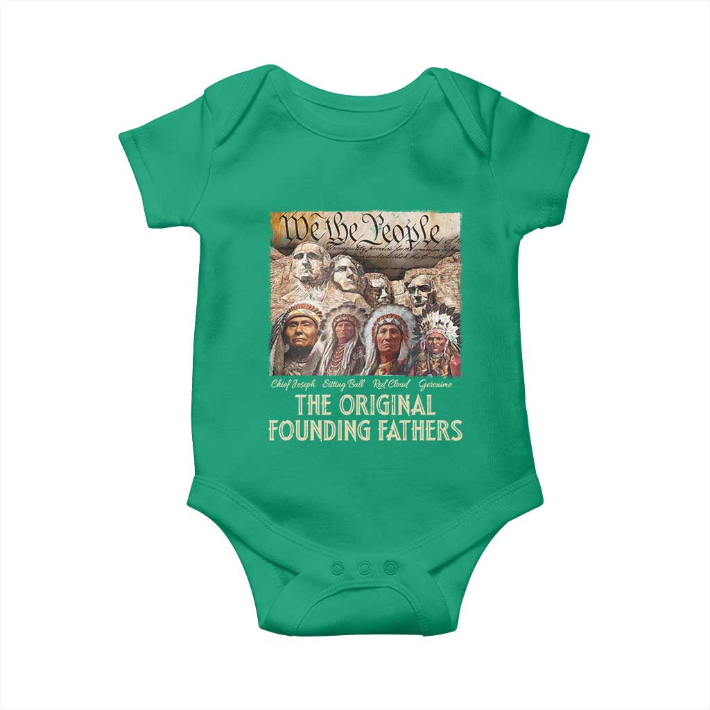 Native American Baby Onesie The Original Founding Fathers We The People Indian Tribe Chief TS11 Irish Green Print Your Wear