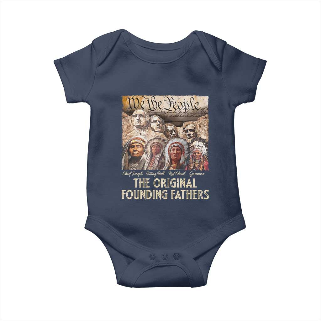 Native American Baby Onesie The Original Founding Fathers We The People Indian Tribe Chief TS11 Navy Print Your Wear