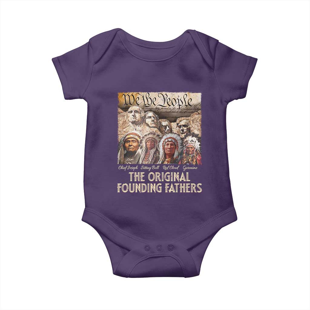 Native American Baby Onesie The Original Founding Fathers We The People Indian Tribe Chief TS11 Purple Print Your Wear