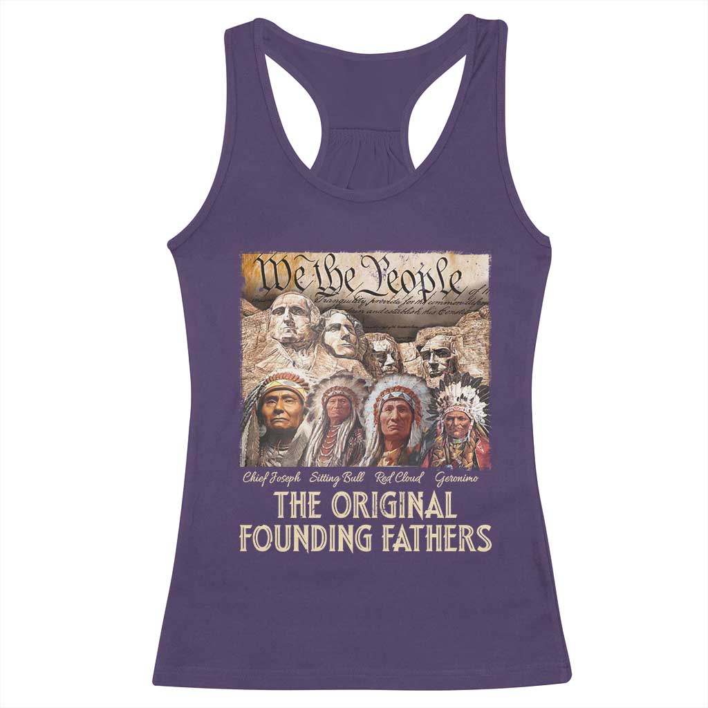 Native American Racerback Tank Top The Original Founding Fathers We The People Indian Tribe Chief TS11 Purple Print Your Wear