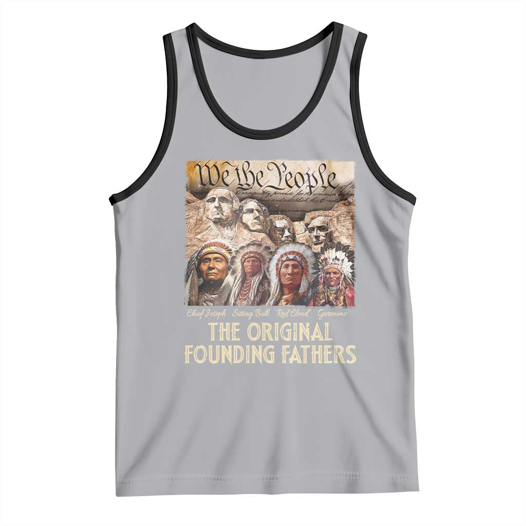 Native American Tank Top The Original Founding Fathers We The People Indian Tribe Chief TS11 Athletic Heather Black Print Your Wear