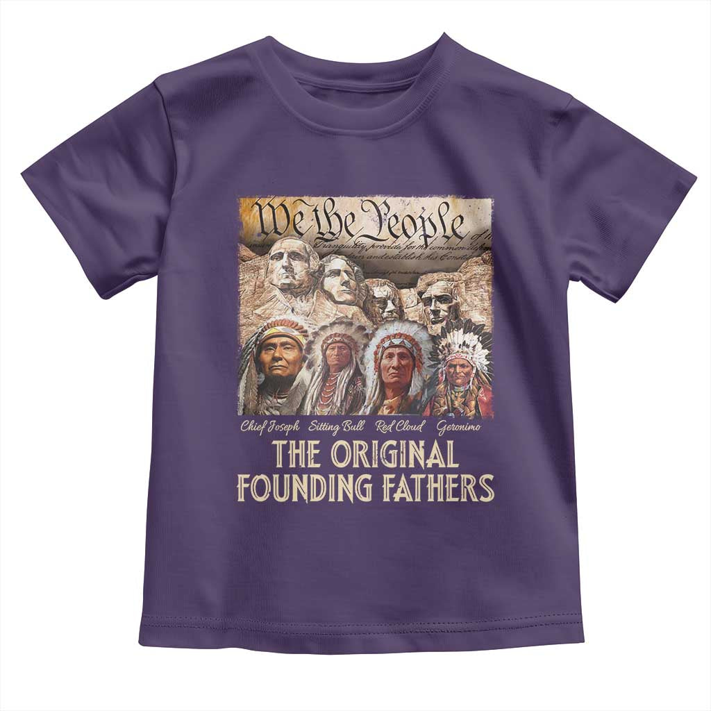 Native American Toddler T Shirt The Original Founding Fathers We The People Indian Tribe Chief TS11 Purple Print Your Wear