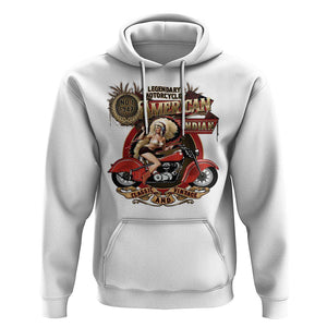 Native American Rider Hoodie American Indian Legendary Motorcycle Vintage Pin Up Girl TS11 White Print Your Wear