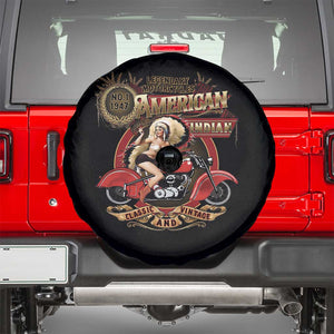 Native American Rider Spare Tire Cover American Indian Legendary Motorcycle Vintage Pin Up Girl TS11 Black Print Your Wear