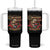 Native American Rider Tumbler With Handle American Indian Legendary Motorcycle Vintage Pin Up Girl TS11 One Size: 40 oz Black Print Your Wear
