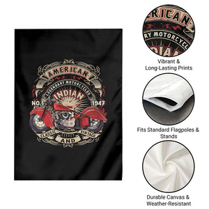 Native American Rider Garden Flag American Indian Legendary Motorcycle Vintage Biker TS11 Print Your Wear