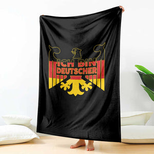 Proud Germany Throw Blanket Ich Bin Deutscher Bundesadler Coat of Arms TS11 Print Your Wear