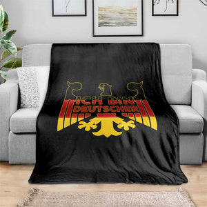 Proud Germany Throw Blanket Ich Bin Deutscher Bundesadler Coat of Arms TS11 Print Your Wear
