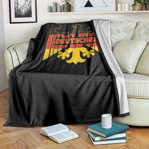 Proud Germany Throw Blanket Ich Bin Deutscher Bundesadler Coat of Arms TS11 Print Your Wear