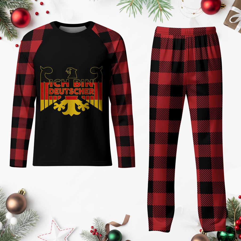 Proud Germany Plaid Pajama Set Ich Bin Deutscher Bundesadler Coat of Arms TS11 Buffalo Plaid Print Your Wear