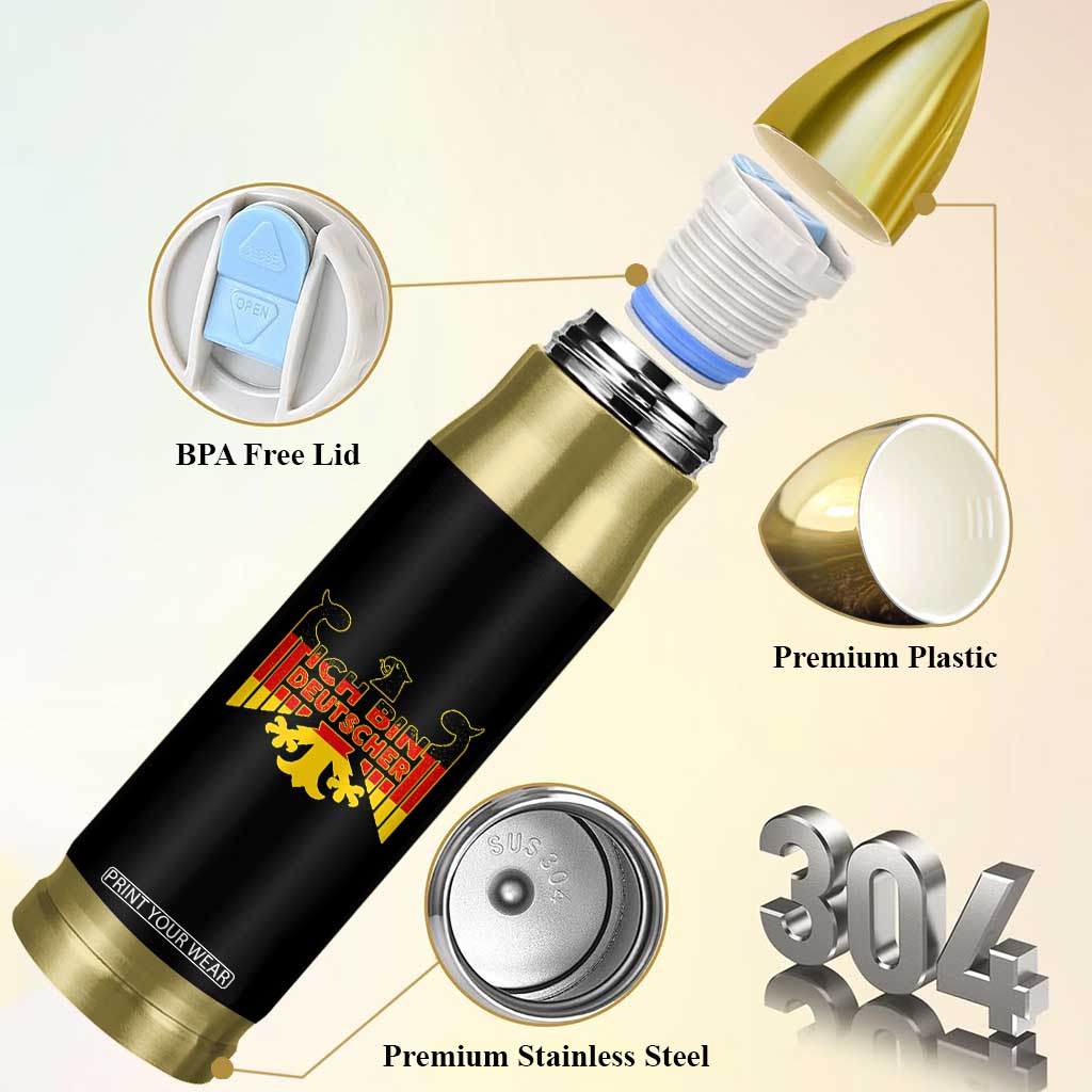 Proud Germany Bullet Tumbler Ich Bin Deutscher Bundesadler Coat of Arms TS11 Print Your Wear