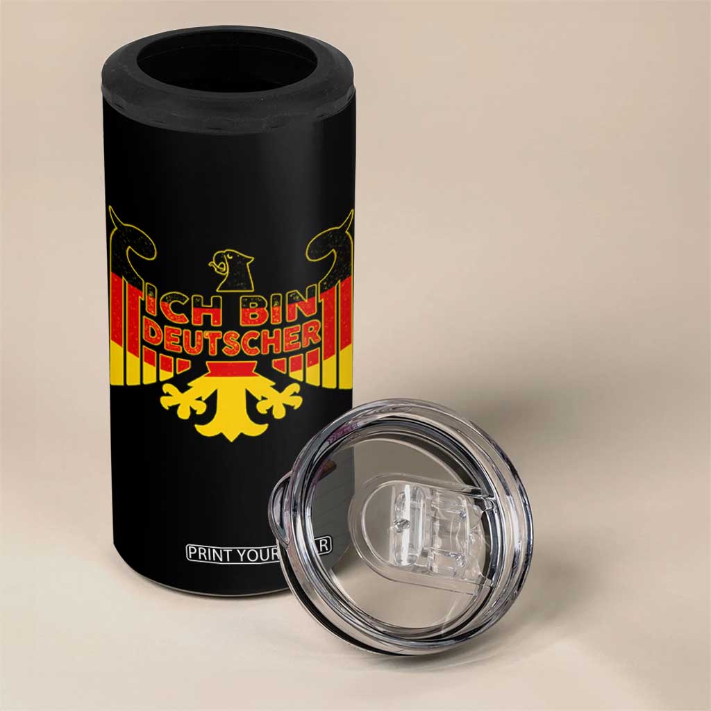 Proud Germany 4 in 1 Can Cooler Tumbler Ich Bin Deutscher Bundesadler Coat of Arms TS11 Print Your Wear
