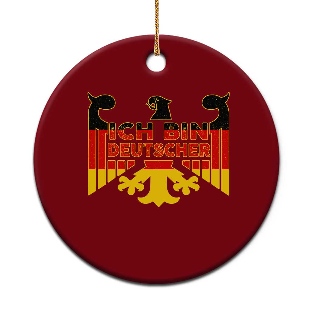 Proud Germany Ceramic Ornament Ich Bin Deutscher Bundesadler Coat of Arms TS11 1pc Red Print Your Wear