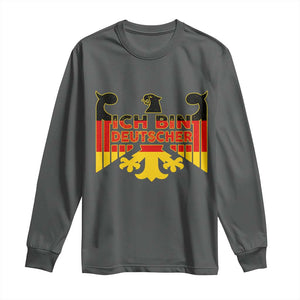 Proud Germany Long Sleeve Shirt Ich Bin Deutscher Bundesadler Coat of Arms TS11 Dark Heather Print Your Wear
