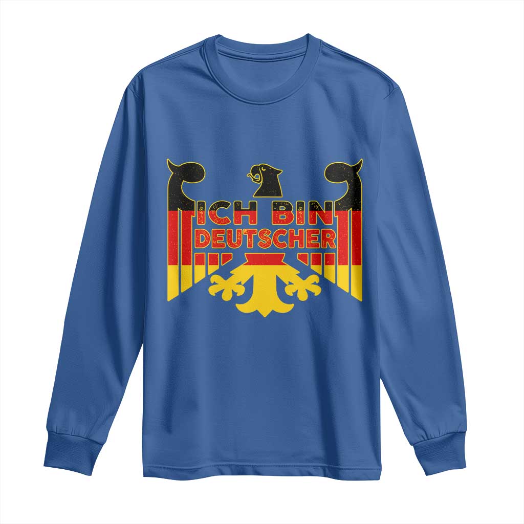 Proud Germany Long Sleeve Shirt Ich Bin Deutscher Bundesadler Coat of Arms TS11 Royal Blue Print Your Wear