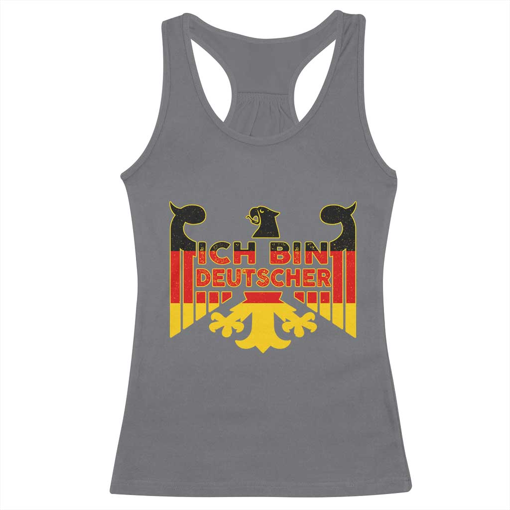 Proud Germany Racerback Tank Top Ich Bin Deutscher Bundesadler Coat of Arms TS11 Charcoal Print Your Wear