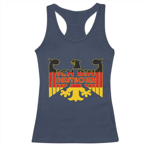 Proud Germany Racerback Tank Top Ich Bin Deutscher Bundesadler Coat of Arms TS11 Navy Print Your Wear