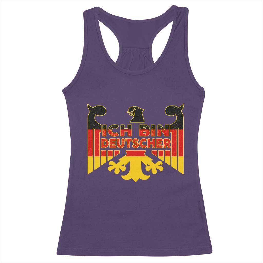 Proud Germany Racerback Tank Top Ich Bin Deutscher Bundesadler Coat of Arms TS11 Purple Print Your Wear