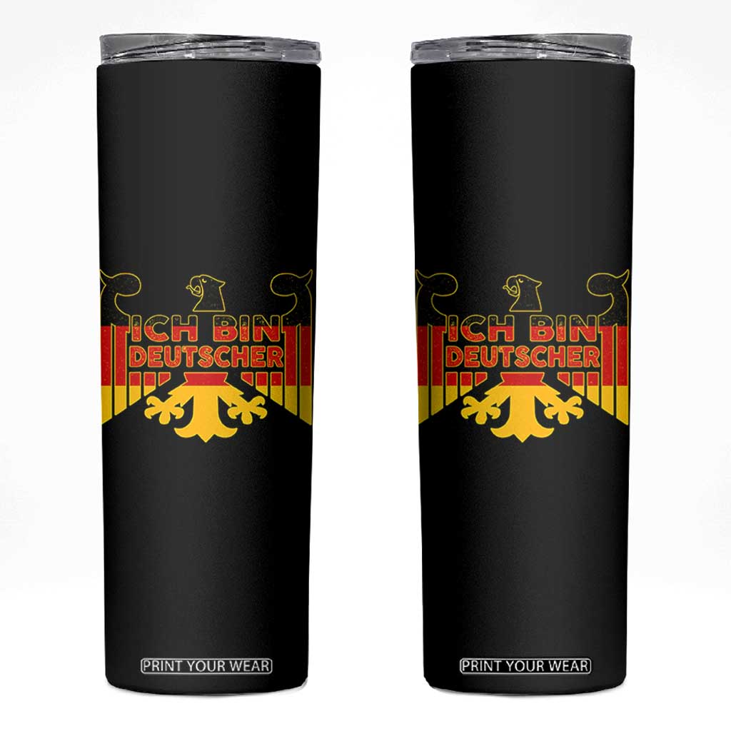 Proud Germany Skinny Tumbler Ich Bin Deutscher Bundesadler Coat of Arms TS11 Black Print Your Wear