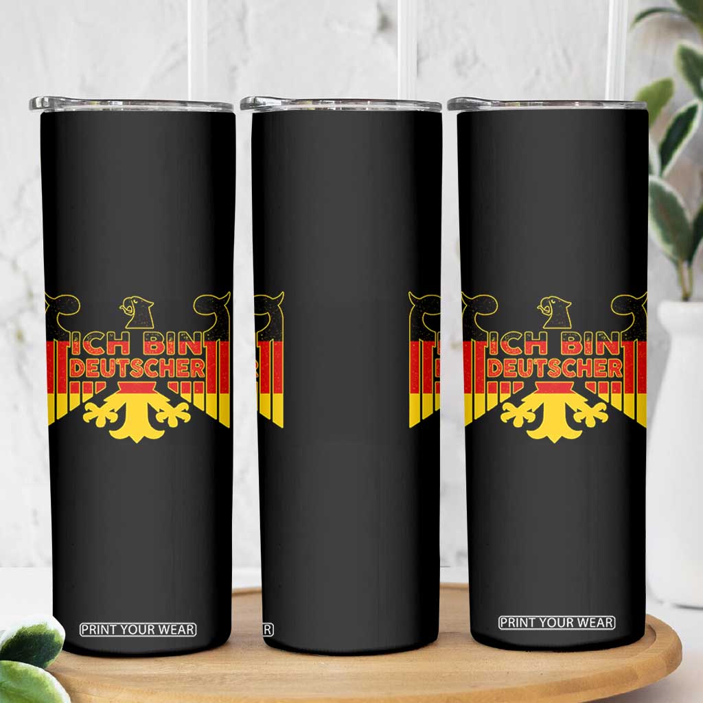 Proud Germany Skinny Tumbler Ich Bin Deutscher Bundesadler Coat of Arms TS11 Print Your Wear