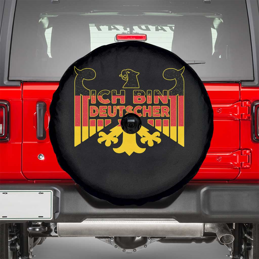 Proud Germany Spare Tire Cover Ich Bin Deutscher Bundesadler Coat of Arms TS11 Black Print Your Wear