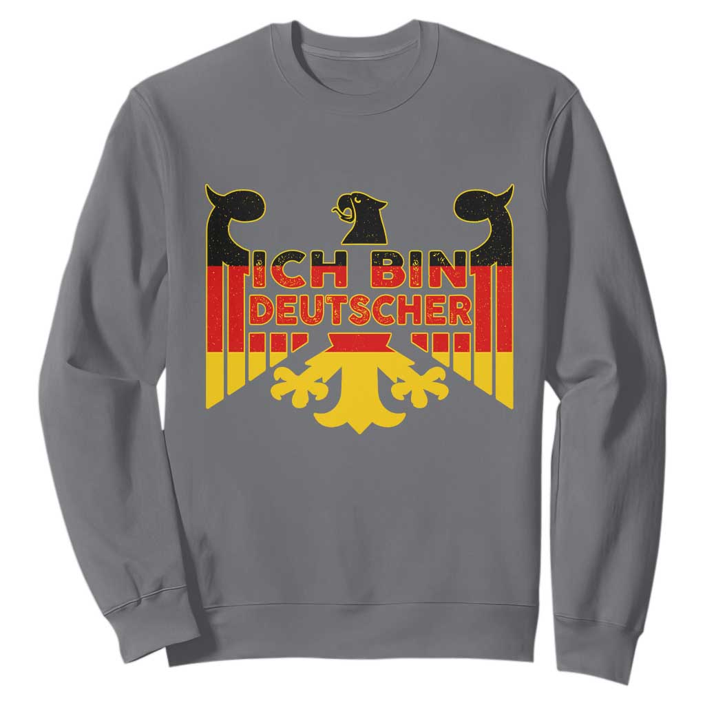 Proud Germany Sweatshirt Ich Bin Deutscher Bundesadler Coat of Arms TS11 Charcoal Print Your Wear